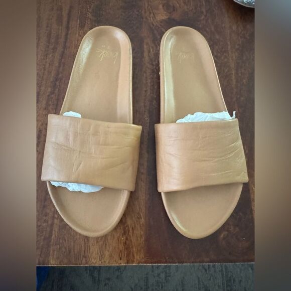 BEEK GALLITO HONEY LEATHER SLIDE SHOES - Picture 5 of 8